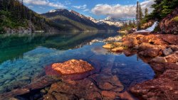 Amazing Beautiful Crystal Lake and Mountains