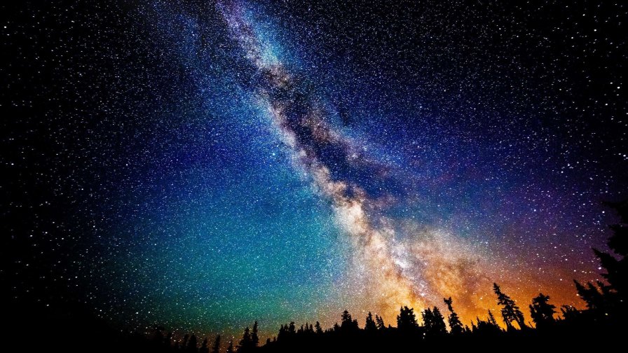 Amazing Beautiful Galaxy on Night Sky