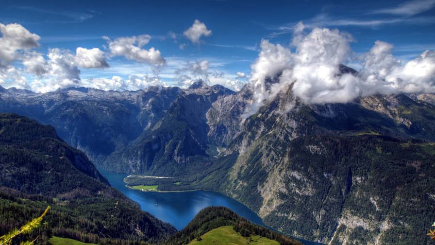 Amazing Beautiful Mountain Valley and River