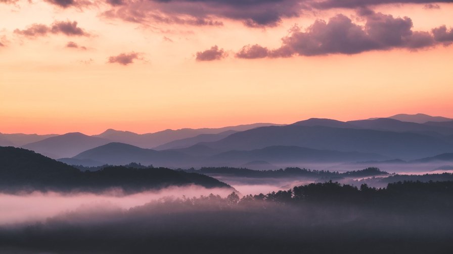 Amazing Mountains Clouds and Sunrise