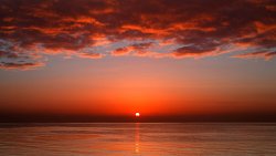 Amazing Red Sunset and Sea