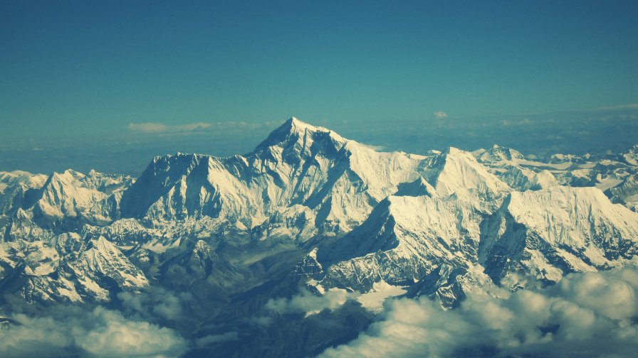 Amazing Snow Covered Mountains and Clear Sky