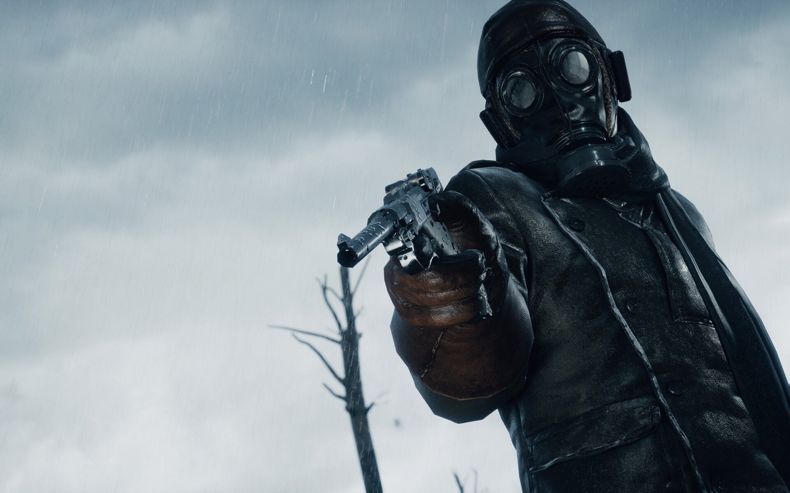 Battlefield 1 Germany Soldier with Gasmask and Pistol World War I