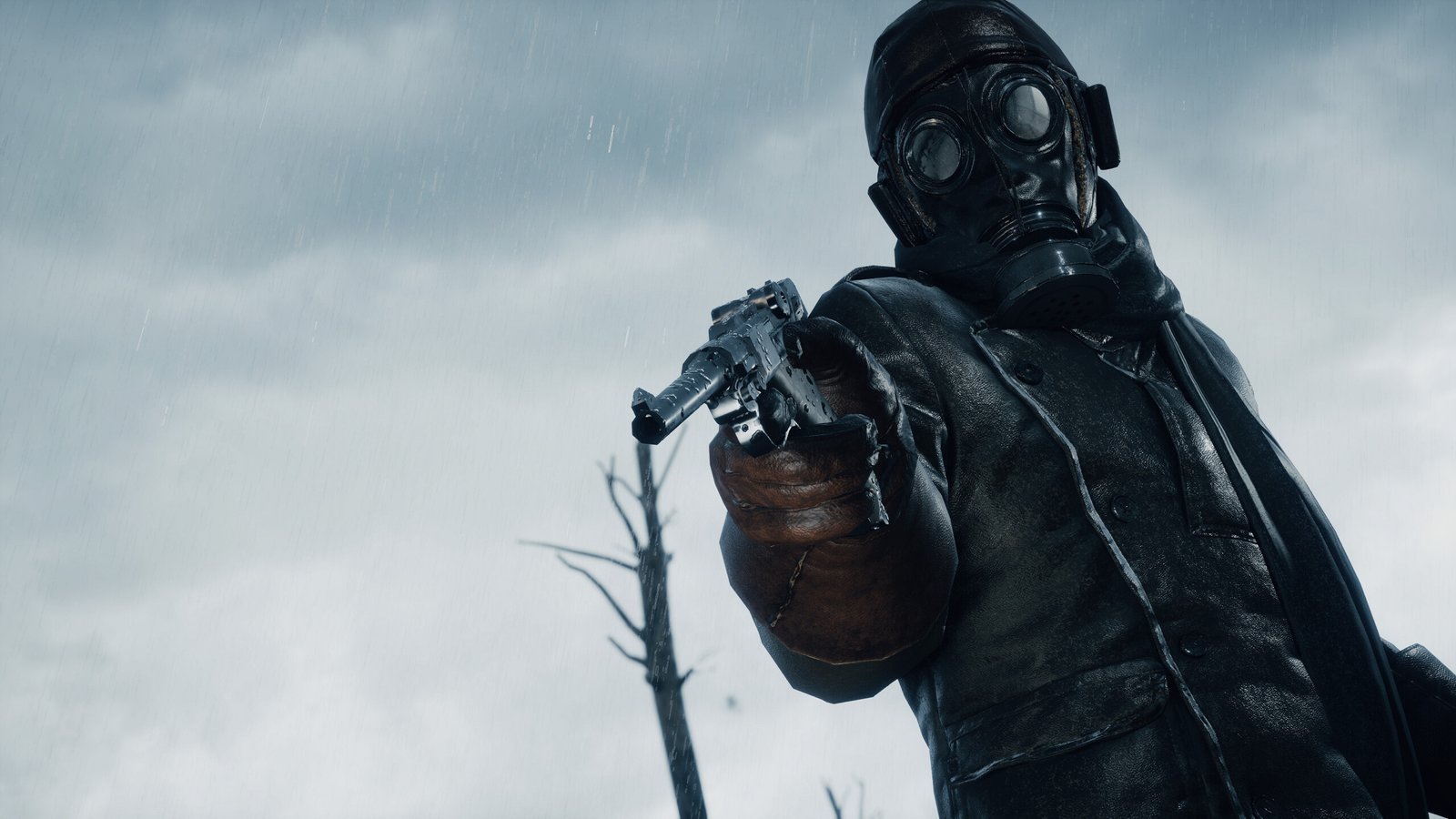 Battlefield 1 Germany Soldier with Gasmask and Pistol World War I