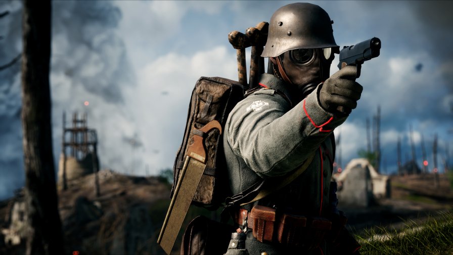Battlefield 1 Germany Soldier with Pistol World War I