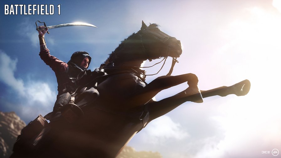 Battlefield 1 Soldier with Sword on a Horse