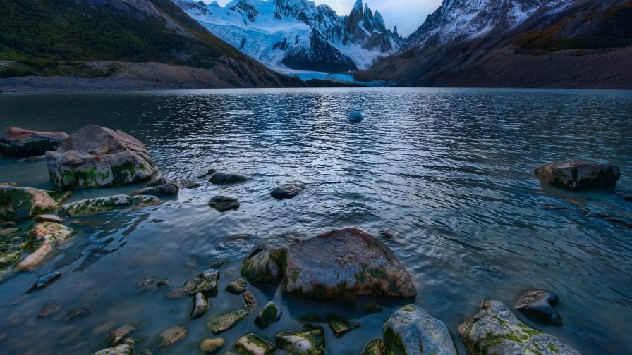 Beautiful Big Lake and Mountains