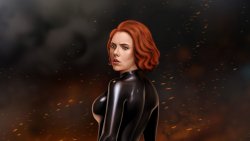 Beautiful Black Widow Artwork Scarlett Johansson