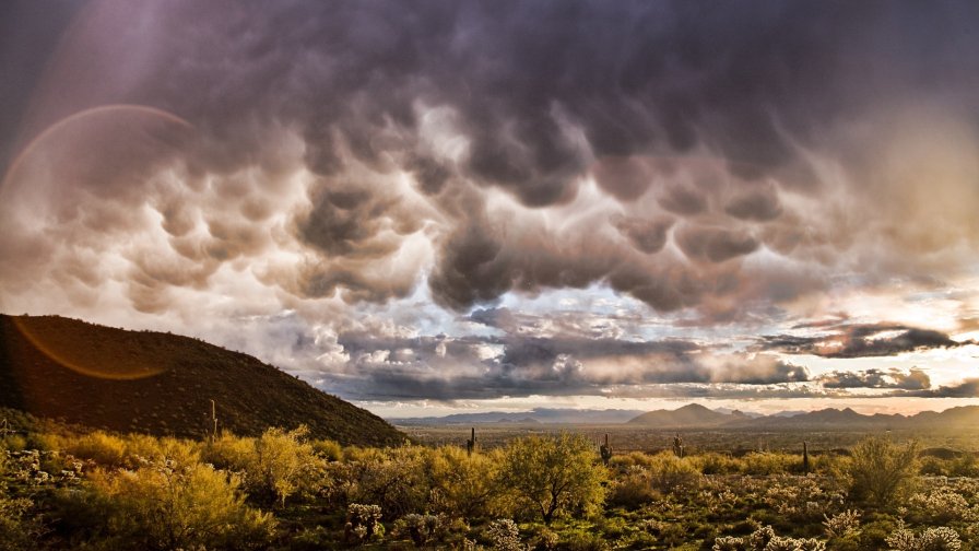 Beautiful Clouds and Desert