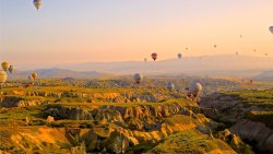 Beautiful Festival in Cappadocia Turkey and Air Balloons