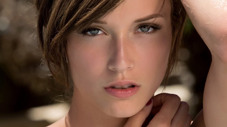 Beautiful Girl Malena Morgan and Blue Eyes