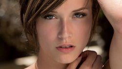 Beautiful Girl Malena Morgan and Blue Eyes