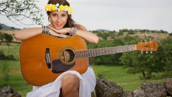 Beautiful Girl with Guitar