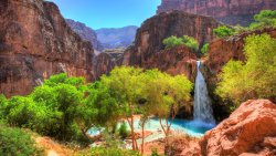 Beautiful Havasu Falls Canyon in Arizona