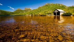 Beautiful Lake and Small House