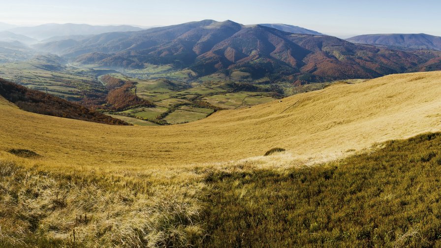 Beautiful Mountain Valley in Ukraine Carpathians