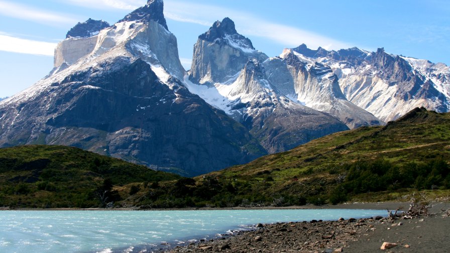 Beautiful Mountains and Pure River