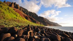 Beautiful Mountains and Sunset Beach