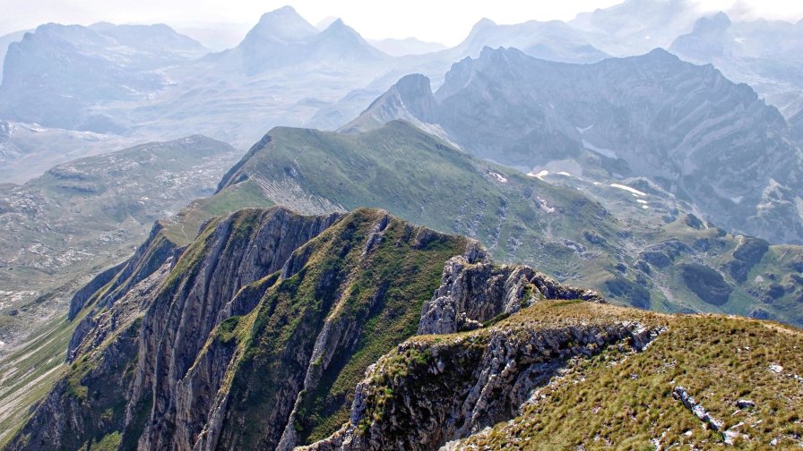 Beautiful Mountains with Green Grass