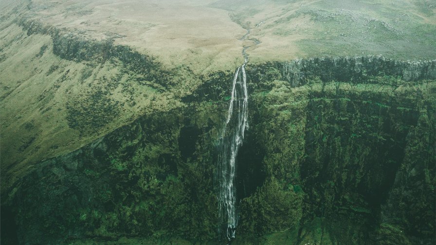 Beautiful River and Single Waterfall