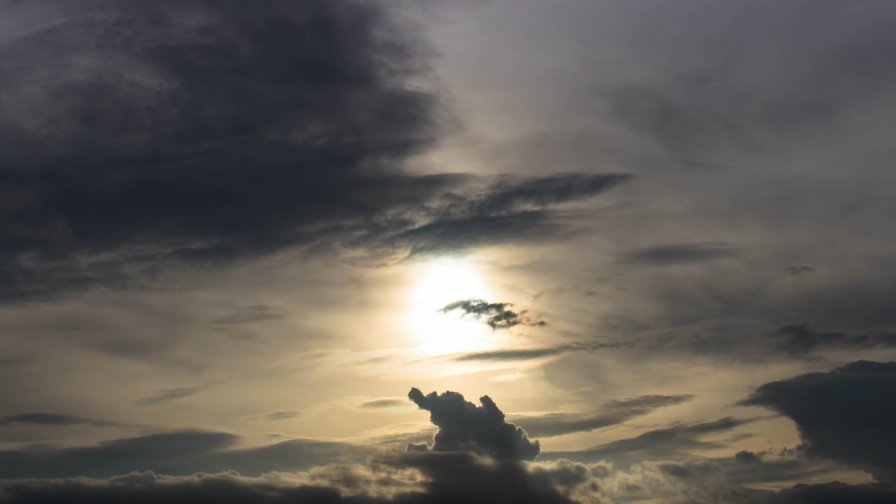 Beautiful Sunset Clouds and Sunrays