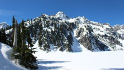 Beautiful Winter Mountain and Meadow