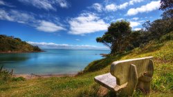 Bench and Beautiful Big Sea