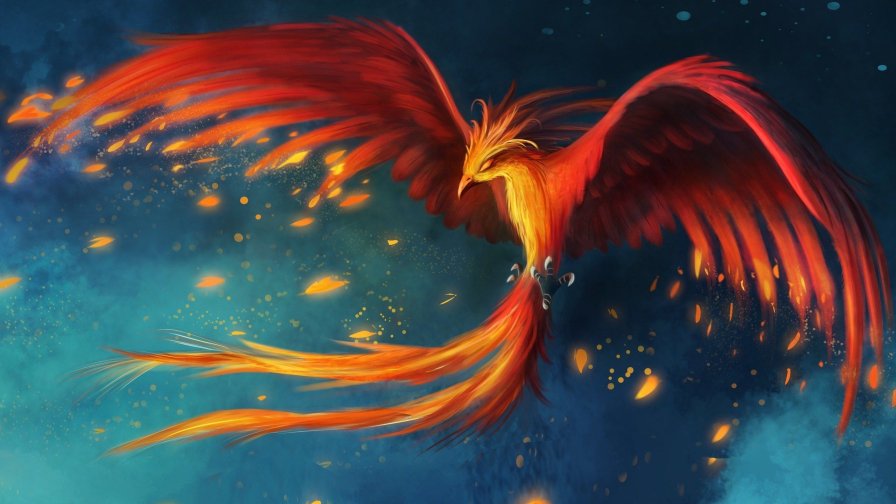 Bird Phoenix Flight Drawing