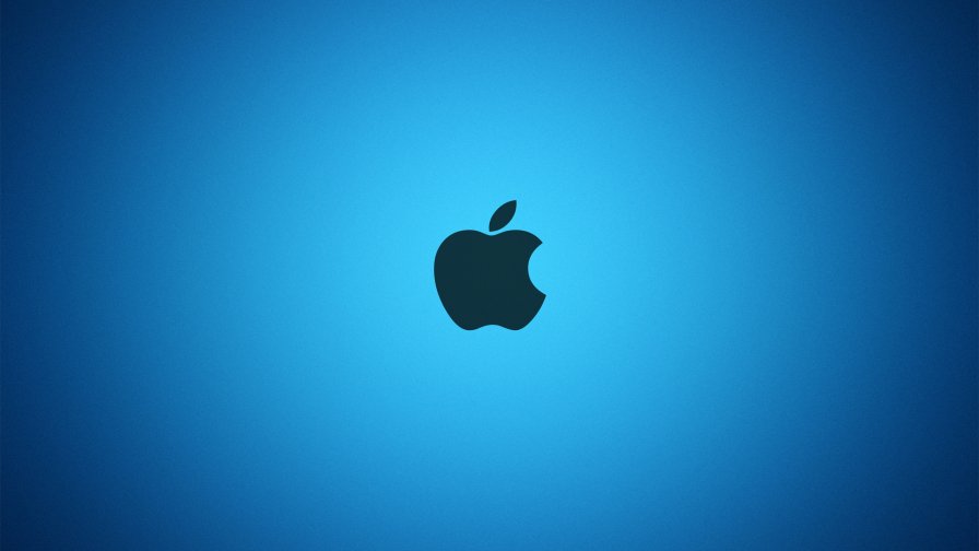 Black Apple on the Blue Matt Surface