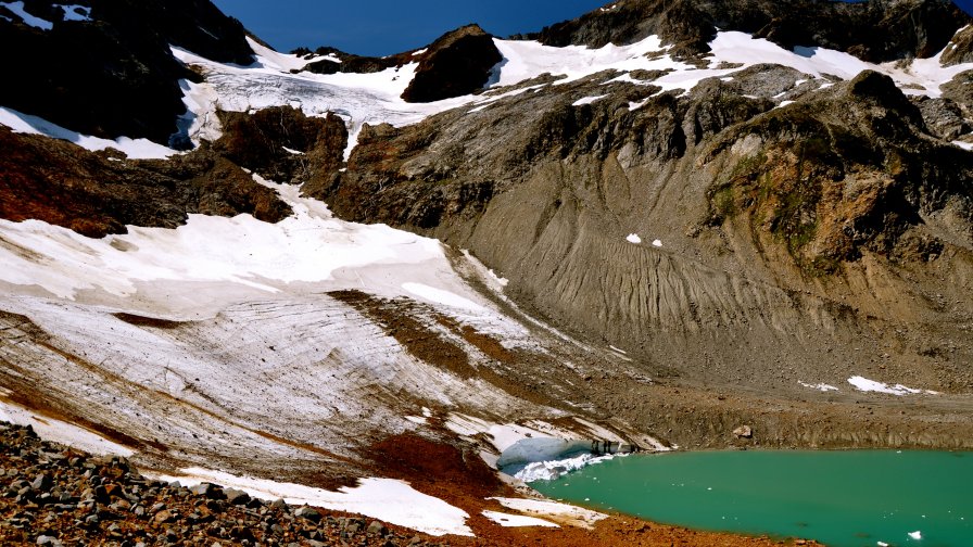 Blue Lake in the Mountain Valley