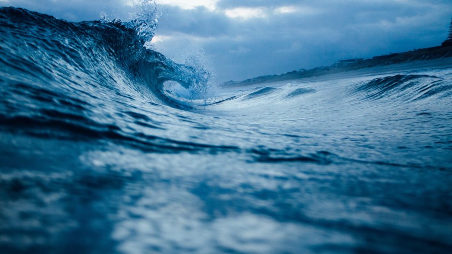 Blue Water of Ocean Waves