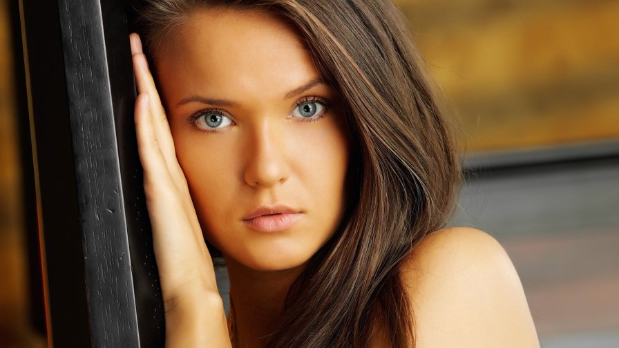 Brown Girl with Beautiful Face and Eyes