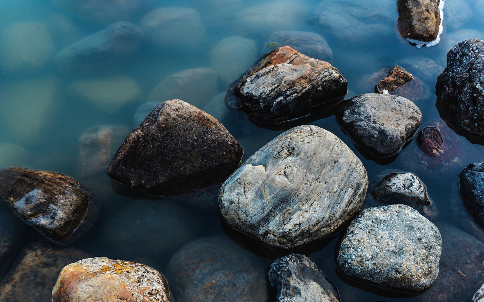 Colored Stones in the Water