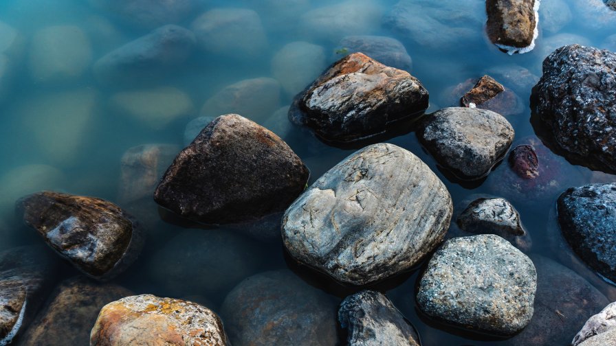 Colored Stones in the Water