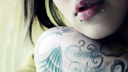 Emo Piercing Tattoo Girl