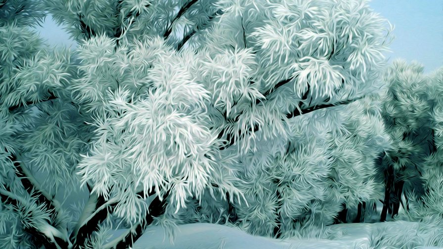 Frost Painting Forest