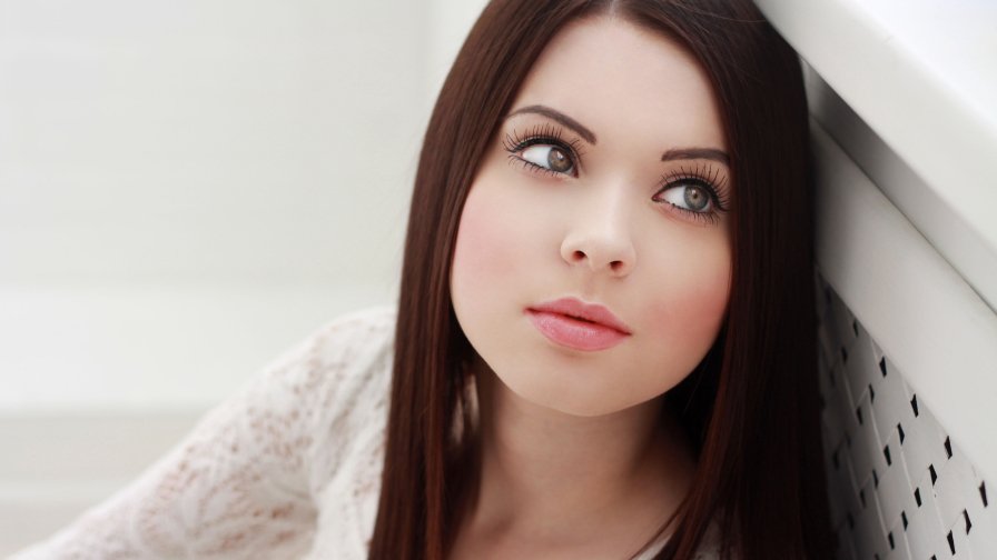Girl with Pretty Face and Beautiful Eyes