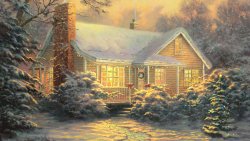 House in the Winter Forest Fine Art