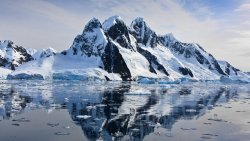 Ice Mountains and Ocean Skyscapes