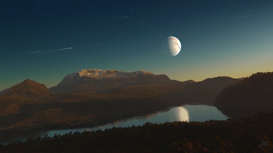 Lake Planet and Meteors