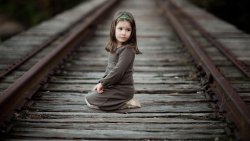 Little Girl on the Railroad