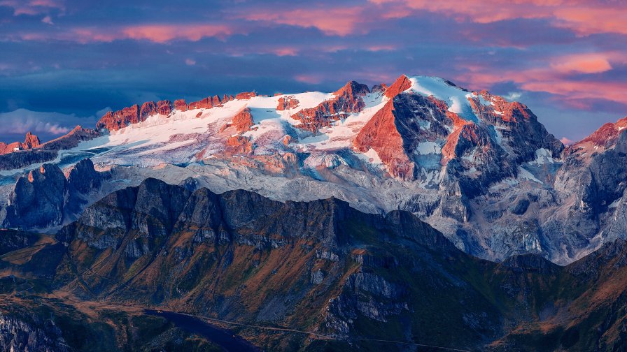 Marmolada Glacier Colfosco in Italy