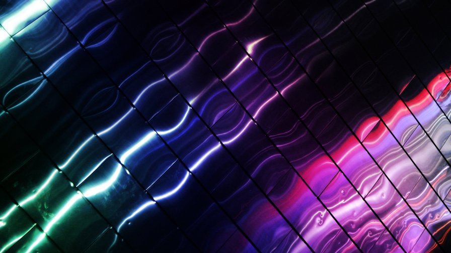 Metal Wall and Colored Lines