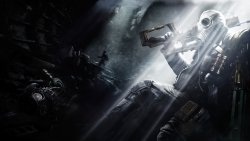 Metro Last Light Soldier with Weapon in Dark Tunnel