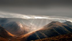 Mountains Clouds and Rays