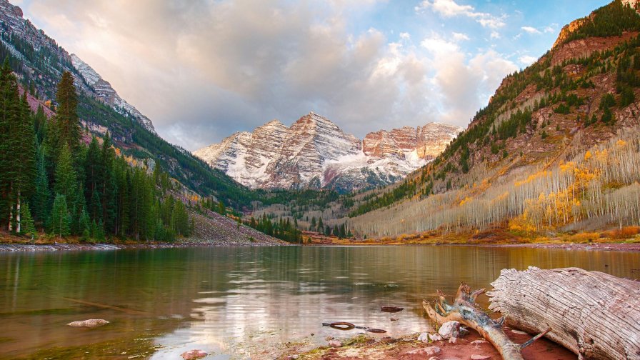 Mountains Hills and Beautiful Lake and Forest