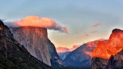 Mountains and Clouds Yosemite National Park United States