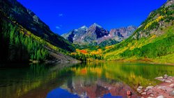 Old Big Lake and Maroon Bells Peaks in Colorado