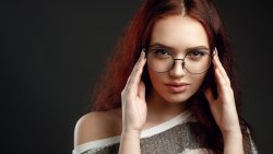 Pretty Hot Girl with Glasses