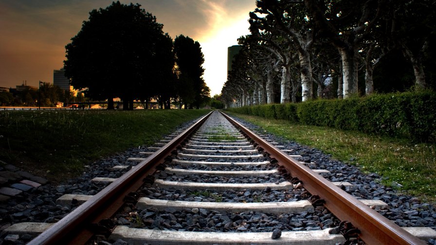 Railroad and Sunset